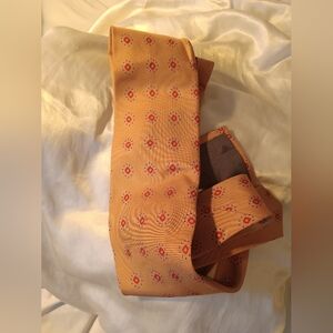 Charvet Orange and Red Patterned Tie